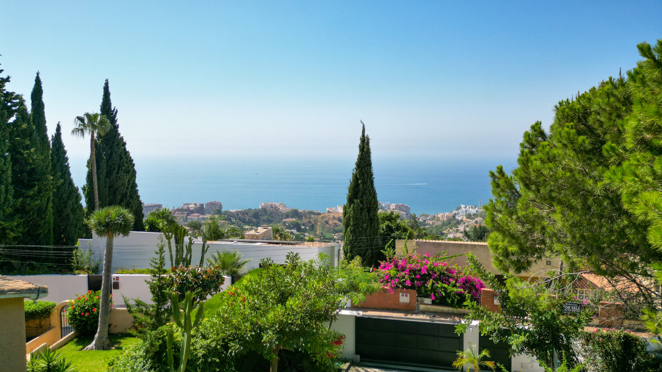 Vista aérea de villas en La Capellanía, Benalmádena